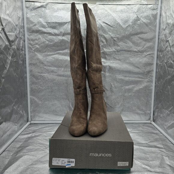 Maurices Luna Distressed Faux Leather Wedge Tall Fall Boot Size 9 Fall Casual - Picture 2 of 7